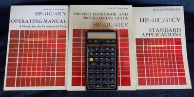 HP41CV with the excellent standard manuals that accompany it