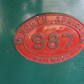 Matjiesfontein - Steam Loco plate no 987