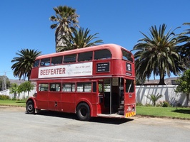 Matjiesfontein - Old London Bus in which we did the 10 minute tour through the town