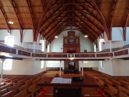 Inside the NG Church at Sutherland - we had a guided tour - wood imported from England and Scotland