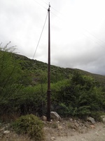 Old cast iron poles for phone lines