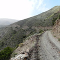 Narrow road for the final descent