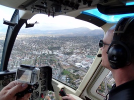 Action cam recording flight over Claremont