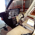 Inside the Bell Jetranger helicopter