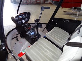 Inside the Robinson 22 helicopter