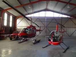 Helicopters in the hanger