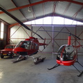 Helicopters in the hanger