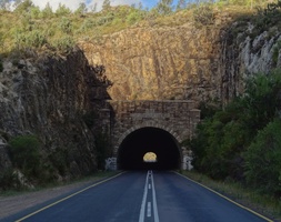 Du Toits Kloof Tunnel at sunset