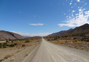 Long straight stretches of perfect gravel road allowed speed of 100-110km/h