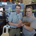 Tim Leatherman and I after engraving my knife