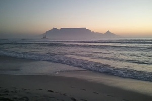 Waves on Blouberg Beach at Sunset (Video)