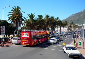 Entering Camps Bay on the Cape Town Mini Peninsula Bus Tour