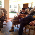 Everyone relaxing at Eendekuil Hotel
