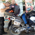 Puncture 01 - Shaun looking for repair kit for rear tyre