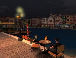 Having coffe next to the Gand Canal in Venice