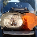New orange headlight cover and extra bright bulbs fitted