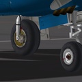 Piper PA-32R in X-Plane showing wheels details
