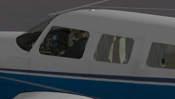 Piper PA-32R in X-Plane with animated pilot