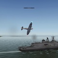 Flying past a Frigate