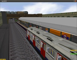 OpenBVE Train Simulator - arriving at South Kensington Station