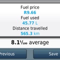 Garmin Nuvi 3790T - Summary after petrol input