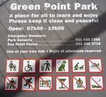 Green Point Park sign at entrance