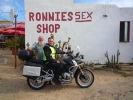 Ronnie and I outside Ronnie's Sex Shop
