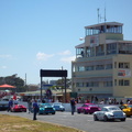Cars getting ready for 10 lap race