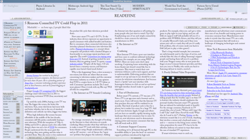 Trying out Readefine on Adobe Air for reading RSS feeds