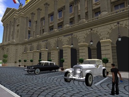 Paris Bourbon Island on Second Life - French cars