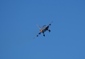 Air Show at Ysterplaat - Gripen with after burner on after takeoff