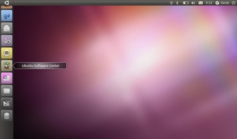 Ubuntu 10.10 Netbook Edition -Showing new Unity Menu running on my Samsung NC10 Netbook