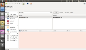 Ubuntu 10.10 Netbook Edition - Rhythmbox Music App