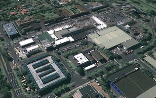 Modern Day Ariel View of Howard Centre shopping complex