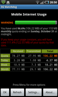 3G Watchdog on Android that monitors 3G usage