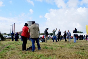 Masses of people turned up to watch the implosion of the towers