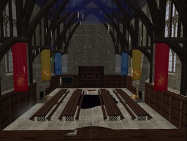 Harry Potter in Second Life - Dining Hall in Hogwarts School