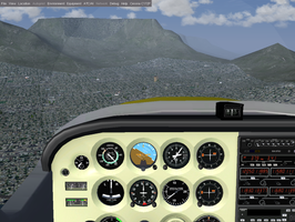 Flightgear 2.0 on Linux - Approaching Table Mountain
