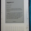 Amazon Kindle - Welcome letter on Kindle