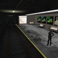 New York on Second Life - Me standing in an underground station