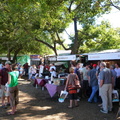 Lots of food stalls at the Cheese Festival