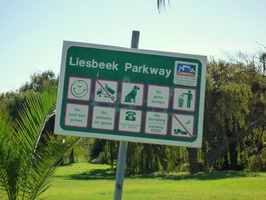 Sign on Liesbeek Parkway walk