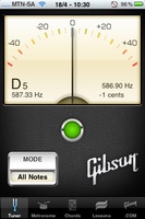 Gibson guitar app on iPhone - Tuning meter