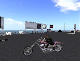 Riding a Harley in Second Life