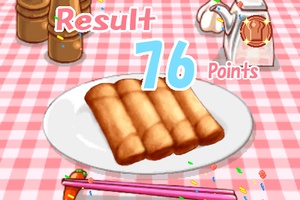 Cooking Mama on the iPhone - Kaylyns final score