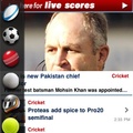 SuperSport application on iPhone - Showing menu