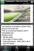 World Cup 2010 app for iPhone - Stadium Details