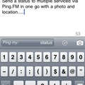 Pingle on the iPhone to send status updates to Ping.FM, Facebook, etc