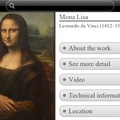 Louvre on the iPhone - Menu on artwork page