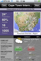 WeatherZA on iPhone